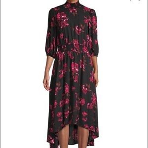 NWT Romantic Nanette Lepore Smocked Floral Print Dress. Size 6. Midi length.
